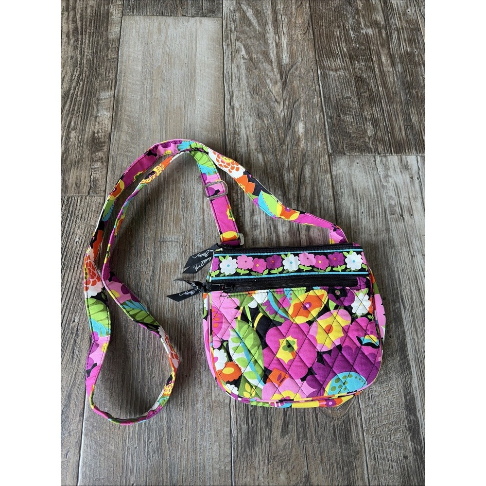 Vera Bradley Little Flap Hipster Crossbody Bag NWT $50 Va Va Bloom Bright Floral
